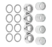 Hangsu Hardware Repair Set for Longboards Speed Washer Bearing Spacer Nut Skateboard Lock Nut Truck Axles Washers Spacer Set Standard Skateboard Accessories