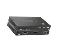 Hangsu Highly Speed DP 1.4 Splitter with 8K60Hz and 4K144Hz Resolution &HDR10 Support for Gaming and Work Meeting Use Double Monitor Link