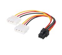 Hangsu Industrial Double 4Pin to 6 PIN GPU Power Cord Adapter Connectors for Desktop Upgrading PC Supply Unit Accessories GPU Supply Cable