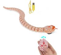 Hangsu Interactive Remote Control Reptiles Toy with Realistic Textures and Kid Friendly Construction Remotes Control Snake Realistic Robotic Snake
