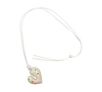 Hangsu Korean Charm Heart Pendant Necklace Colorful Bowknot Detail Collarbone Chain Adjustable Neck Jewelry Piece Women's Clavicle
