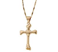 Hangsu Lightweight Necklace with Secure Clasp, Versatile Copper Jewelry Everyday Spiritual Expression Crosses Necklace