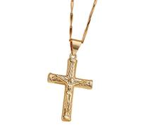 Hangsu Lightweight Necklace with Secure Clasp, Versatile Copper Jewelry Everyday Spiritual Expression Crosses Necklace