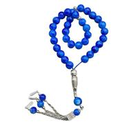 Hangsu Lightweight Resin Rosary Necklace 33 Beads Adjustable Jewelry for Mindfulness & Buddhist Rituals Glass Beads Bracelet