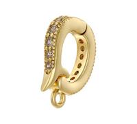 Hangsu Multipurpose Clasp with Sturdy Brass Cubic Zirconia Detailing Necklace and Bracelet Enhancer Connectors Daily Use Necklace Clasp