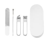 Hangsu Nail Clippers,4 Pcs Nails Cutter with Nails File Angled Nails Cutter Toenail Cutter Fingernail Trimmer Stainless Steel Toenail Cutter