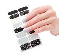 Hangsu Nail Stickers,16 Strips Polish Sticker Stickers Set for Lamp 3D Nails Polish Wraps Fashion Art Sticker