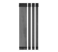 Hangsu PC 18AWG Power Extension Cable Set, SoftBraiding, 1x24Pin, 1x8Pin CPU, 2x8Pin PCIe with Combs for Easy Management, 30cm GPU Power Components