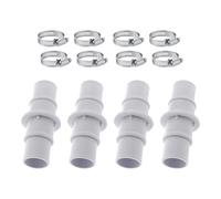 Hangsu Pool Hose Adapters 4 Pack Has Sturdy Clamps for 1.5 Inch to 1.25 Inch Conversion Pool Maintenance Set