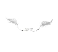 Hangsu Practical Sturdy Farbic Materials Angelic Devil Wing Choker Decoration for Trendsetters and Punk Lovers Daily Use Youth Fashion Necklace