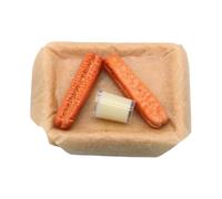 Hangsu Simulation Street Food Breakfast Miniatures with Service Tray Soymilk Fried Bread Stick Figurine Doll House Accessories Doll House Furniture