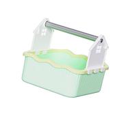 Hangsu Small Bird Litter Box with Removable Garbage Can for Parakeets Cockatiels and Parrots Bird Cage Cleaning Solution