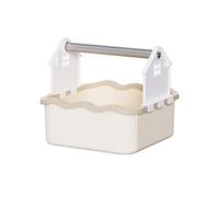 Hangsu Small Bird Litter Box with Removable Garbage Can for Parakeets Cockatiels and Parrots Bird Cage Cleaning Solution