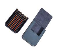 Hangsu Sophisticated 6 Pen Organizers Carrying Case Real Leather Construction Great for Corporate Event and Daily Business Need Business Pen Owner