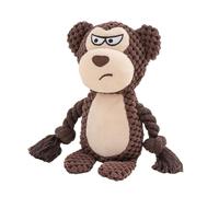 Hangsu Squeaker Chew Toy for Dogs Plush Engaging Play Care Easy with Squeaky Cotton Rope for Teeth and