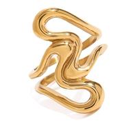Hangsu Stylish Heart Cutout Rings with Irregular Lines, JDR0111025 7