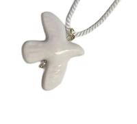 Hangsu Stylish White Doves Pendant Necklace with Branch Accent Designed for Those Who Appreciate Individuality and Depth Peace Symbol Jewelry