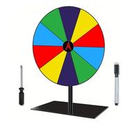 Hangsu Tabletop Prize Turntable Wheel Prize Game Turntable Draws Roulette Wheel For Party Gatherings Carnivals Tradeshow Desktop Prize Turn Plate