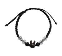 Hangsu Unique Handwoven Bracelet Rabbits Alloy Texture Perfect for Art Enthusiasts and Handmade Jewelry Fan Present Rabbits Couple