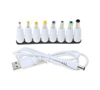 Hangsu USB Boosts to DC5.5mm 9V 12V Converter Cable 5V to DC9V 12V 5.5x2.1mm 8 Connecters Power Converter Line Charging Cord