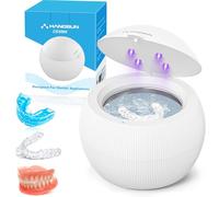 Hangsun CD3500 Ultrasonic Retainer Cleaner - Professional Ultrasonic Denture Cleaner with UV Light - Dental Cleaning Pod for Dentures, Aligners, Retainers, Whitening Trays and Mouthguards