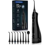 Hangsun Cordless Water Flosser & Oral Irrigator - 3 Modes (Normal/Soft/Pulse), 300ml Tank, IPX7 Waterproof, 8 Rotatable Jet Tips, 21-Day Battery