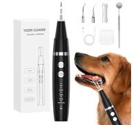 HANGSUN Dog Plaque Remover for Teeth, Dog Teeth Cleaning Products with LED-Light, Tartar Tooth Cleaner for Dogs Dental Care, Black