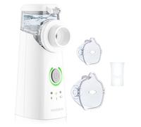 HANGSUN Nebuliser Machine for Adults & Kids, Rechargeable Portable Mesh Nebuliser, Handheld Silent Nebulisers with 2 Masks and Mouthpiece, Self-Cleaning Nebulizers for Home & Travel. Carrying Bag.