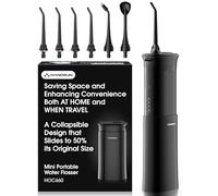 Hangsun Water Flosser Cordless Travel Teeth Cleaner Portable Mini Dental Flossers, Electric Oral Irrigator with 6 Jet Tips, Home & Travel