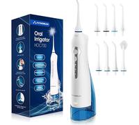Hangsun Water Flosser Cordless Oral Irrigator Rechargeable Ultra Dental Water Jet HOC700 for Teeth Braces with Portable USB Charger 300ML Water Tank