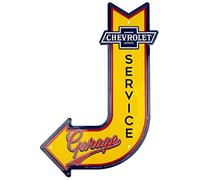HangTime Chevrolet Service Garage Sign, Vintage Chevy Metal Automotive Wall Art Decor, 11.5 in. x 17.5 in, Man Cave Stuff for Men