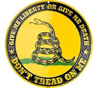 HangTime Give Me Liberty Or Give Me Death Don't Tread On Me 12" Embossed Aluminum Sign Made in The U.S.A.