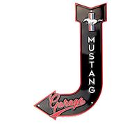 HangTime Mustang Garage Sign, Vintage Metal Automotive Wall Art Decor, 11.5 in. x 17.5 in, Man Cave Stuff for Men