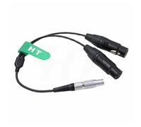 HangTon 10 pin Audio Input Cable for Atomos Shogun Flame, Shogun 7, Shogun Inferno, Ninja Inferno Monitor to Dual XLR 3 pin Female Sound Devices 633 Mic