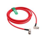 HangTon 12G 3G HD SDI Raw 4K 60fps Video Cable Right Angle BNC for Sony FS7 FX9 FX6 Alexa DSMC2 Camera Blackmagic SmallHD Atomos Monitor (3M, Red)