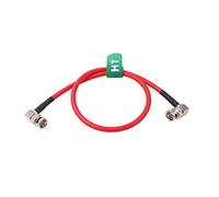 HangTon 12G 3G HD SDI Raw 4K 60fps Video Cable Right Angle to Right Angle BNC Canare LV-61S 75 ohm Coaxial Shielded for Sony Alexa DSMC2 Camera Blackmagic SmallHD Atomos Monitor (50cm, Red)