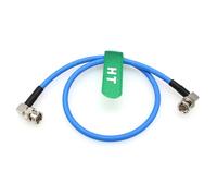 HangTon 12G 3G SDI Raw 4K Video Cable for Sony FS7 FX9 FX6 Alexa DSMC2 Camera Blackmagic SmallHD Atomos Monitor 75 ohm Coaxial Shielded Right Angle BNC (50cm, Blue)
