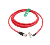 HangTon 12G SDI Raw 4K 60p Video Cable Right Angle to Straight BNC 75 ohm Coaxial Shielded for Sony FS7 FX9 FX6 Alexa DSMC2 Camera Blackmagic SmallHD Atomos Monitor (1m, Red)