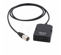 HangTon 12V Hirose 4 pin to Dual USB QC3.0 5V 3A Power Converter Splitter Cable for Phone Radio Mic Recorder Mixer (1m)