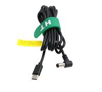 HangTon 12V PD Power Cable USB C to DC Barrel 5.5x2.5mm Right Angle for Blackmagic BMCC Camera Video Assist Monitor Power Bank 2M