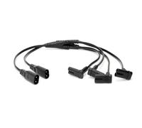 HangTon 2pack Y Splitter Extension Power Cord, IEC320 C8 to 2x C7 Down Angle Figure 8 for Laptop PS4 LED Lamp LCD Monitor Household Appliances, 20"