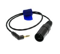 HangTon 4-Pin XLR Male Headsets MIC Adapter Cable to 3.5mm Jack Male for Datavideo ITC-100SL 50cm