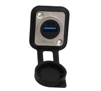 HangTon 5pack USB 3.0 Waterproof Coupler Connector Panel Socket Bulkhead Feed Through, Inline Cable Female to Female Extension