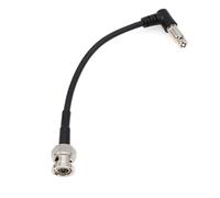 HangTon 6G SDI Video Cable HD Micro BNC to BNC for Blackmagic Video Assist 4K 5" Monitor, Micro Studio Camera 4K G2 DJI Lightbridge 2, Right Angle High Density 15cm