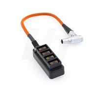HangTon Alexa Mini Camera EXT 7 Pin to D-tap Power Splitter Adapter Box for ARRI, 1 to 4 Braided Cable (4port)