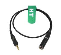 HangTon Audio Cable for BMPCC 4K 6K Canon C70 Camera, Sennheiser EK500 G4 Sony UWP D21 URX Deity Receiver, Locking 3.5mm 1/8" to Mini XLR 3 Pin 30cm