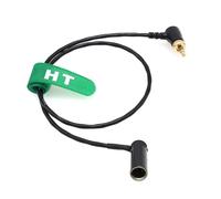HangTon Audio Cable for Receiver to BMPCC 4K 6K Canon C70, Sennheiser EK 500 G4 Sony UWP D21 URX Deity, Low-Profile Locking 3.5mm 1/8" to Mini XLR 3 Pin