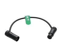 HangTon Audio Cable for Recorder Mixer Microphone Speaker Sound Devices Mixpre 10 II Zoom F8n Zaxcom Sony Canon Camera, XLR 3 Pin Male to Female, Low-Profile Right Angle Black 1m