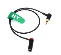 HangTon Audio Cable for Sennheiser Sony Wireless Receiver to Blackmagic BMPCC 4K BMCC 6K Canon C70, Low-Profile Locking 3.5mm 1/8" to Mini XLR 3 Pin Red 50cm