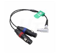 HangTon Audio Input Cable for Atomos Shogun Inferno, Ninja Inferno, Shogun Flame, Shogun 7 Monitor Right Angle 10 pin to Dual XLR 3 pin Female Sound Devices Mixer